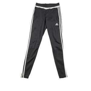 adidas Pants Womens XS Extra Small Black Elastic Waist Stretch Track Pants‎ Logo